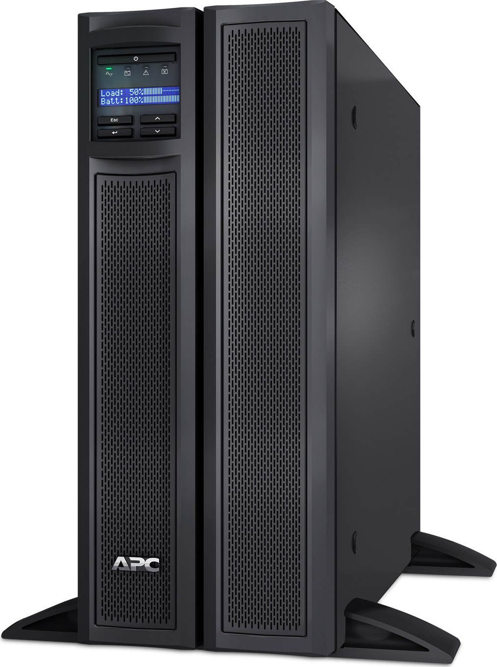 APC Smart-UPS X - SMX3000HV , tower + extra 4u Rackmount bracket , with LCD graphics display , line interactive with AVR+power conditioning , 3000va / 2700w ; 8x power output , with monitoring software , usb+serial interface , with smart slot