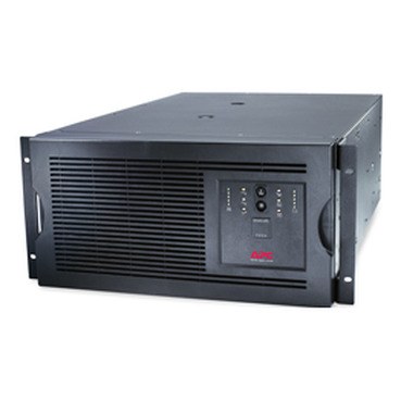 APC Smart-ups sua5000RMi5U , 5U rackmount , with AP9617 ( Network Management Card ) installed in smart slot , line interactive with AVR+power conditioning , 5000va / 4000w ; RJ-45 UTP protection ; 8x power output , with monitoring software , serial interface , with smart slot , with cooling fan