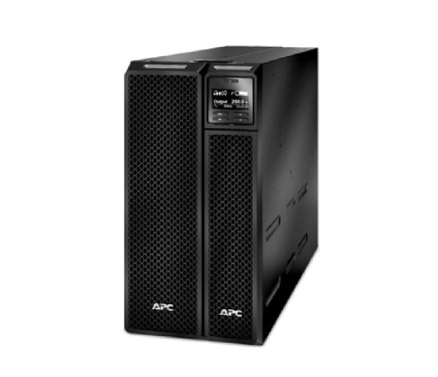 APC Smart-UPS RT SRT10KXLi with LCD graphics display + AP9619 ( Network Management Card + Environmental Monitoring ) installed in smart slot , Double Conversion Online , 10KVA ; with monitoring software , serial interface , support multiple extended-run optional battery pack ( SRT192BP2 ) , 6U rackmount convertiable via 2x SRTRK2 , with cooling fan