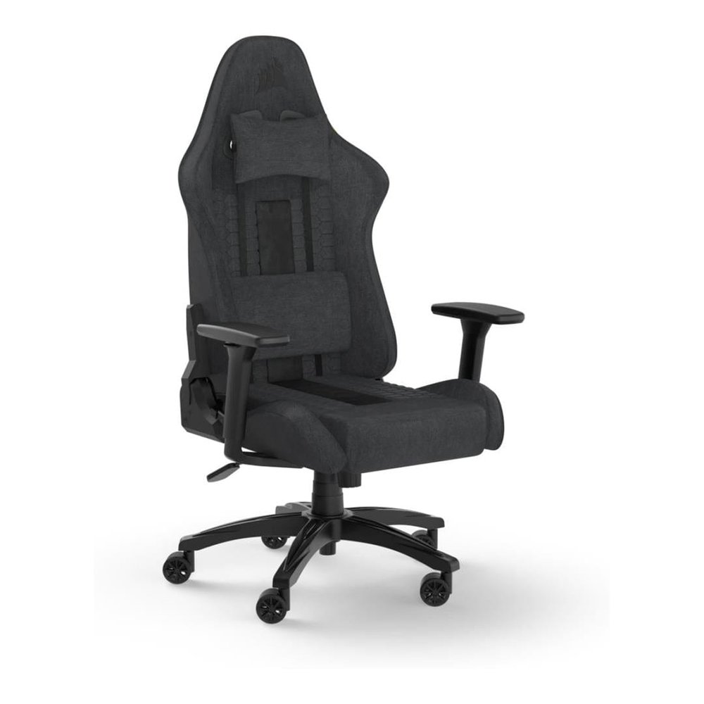 CORSAIR TC100 RELAXED Gaming Chair - Black/Grey Premium Breathable Fabric – up to 120kg – 2D Adjustable Armrests