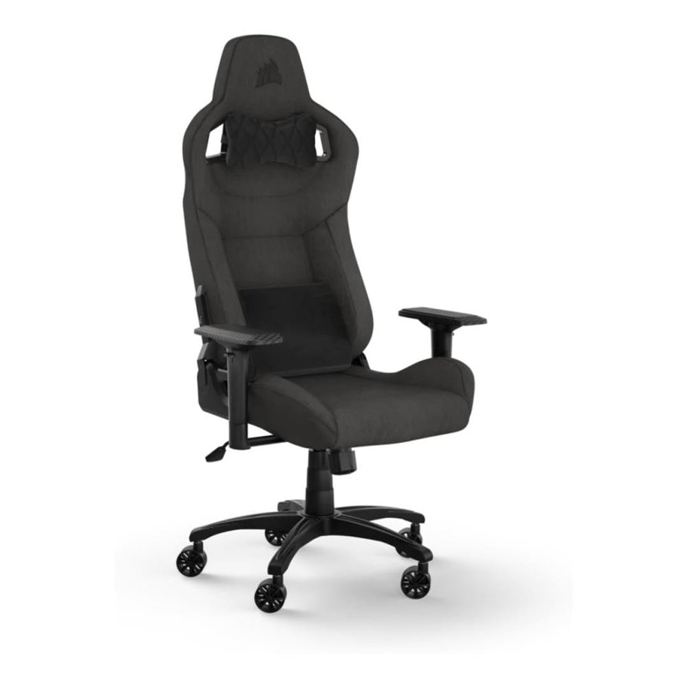 CORSAIR T3 RUSH Gaming Chair - Charcoal Premium Breathable Fabric – up to 120kg – 4D Adjustable Armrests .