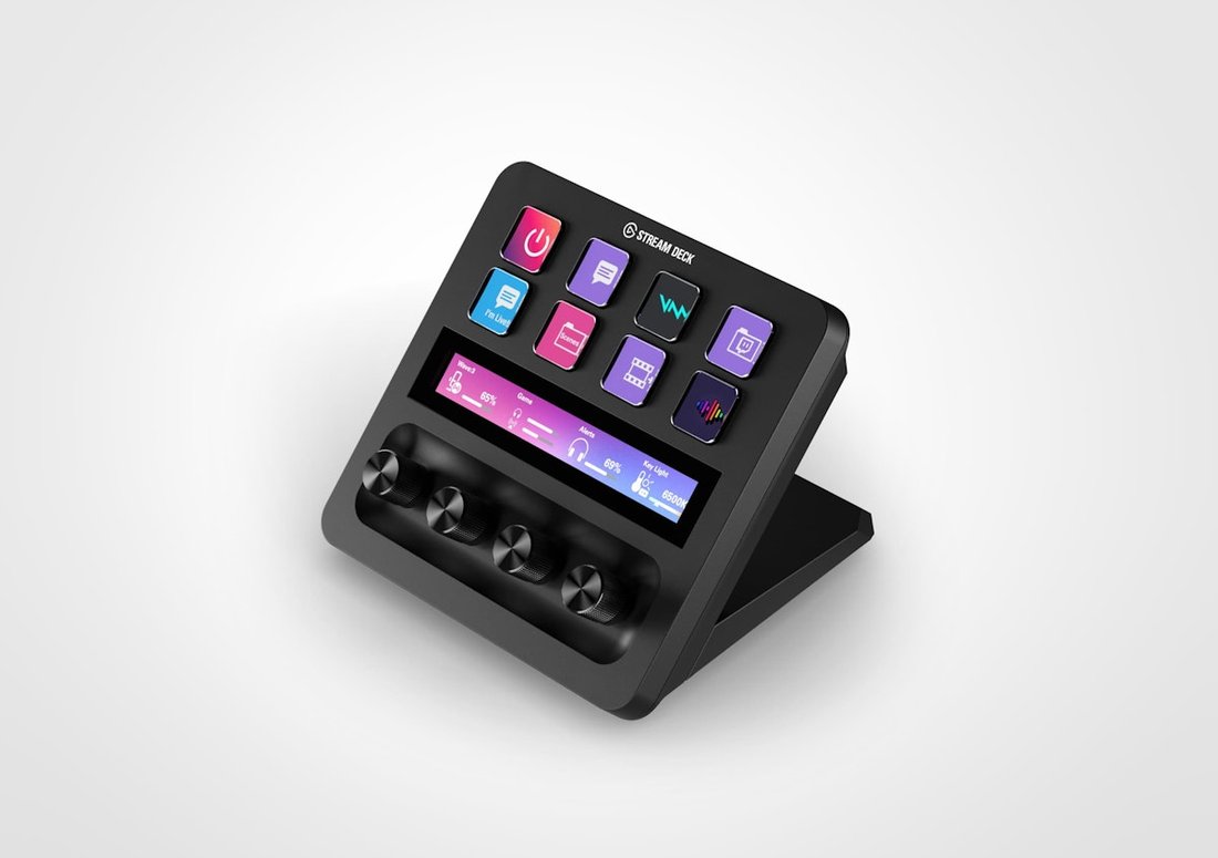 Corsair Elgato Stream Deck Plus - 8 x customizable LCD keys; 4 x 360° encoders with push function; LCD Touch Panel.