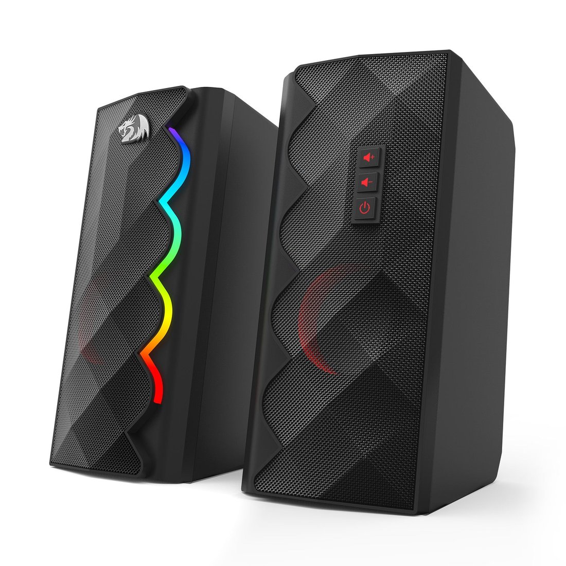 REDRAGON 2.0 CIPHER RGB PC Gaming Speakers - Black