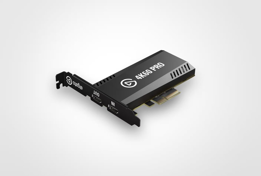 Corsair / elgato 10GAS9901 HD60 Pro 4K / 4K60 Pro MK2 - internal pci-e (x1) game capture for instant streaming or recording , capture upto 2160P @ 60FPS , upto 60Mbps capture bitrate , support H.264 encoder+master copy , PS4/XBoX one , HDMi input + HDMi out