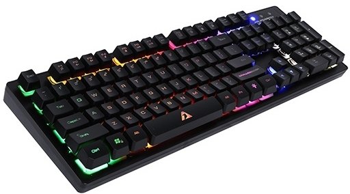 Armaggeddon AK-999 SFX Gaming Membrane Keyboard Waterproof gaming keyboard, 9 different backlight colours in one keyboard, Adjustable backlight effects, High-profile Tactkeys provide more feedback than ordinary membrane keyboards, Lifespan of up to 100 million keystrokes, Custom Laser keycap lettering for longer durability and added resistance to scratches and fading, Anti-ghosting gaming clusters(WASD and arrow keys), Gaming mode option to deactivate Windows key