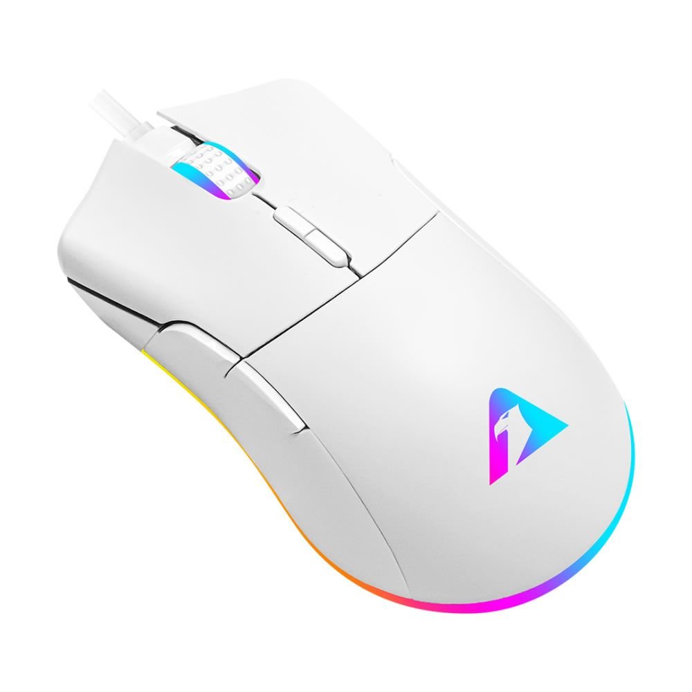 Armaggeddon Falcon V Wired Gaming Mouse - White