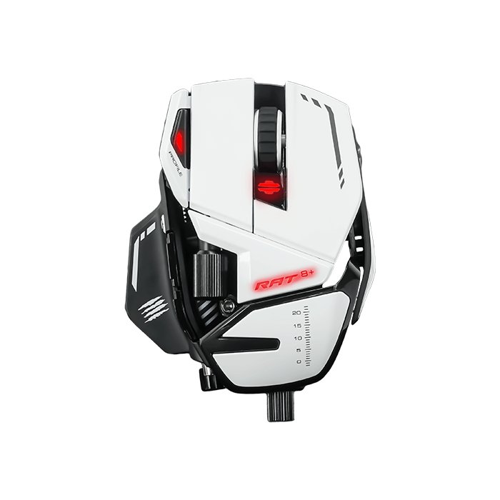 Mad Catz R.A.T. 8+ Wired Fully Adjustable Gaming Mouse - White