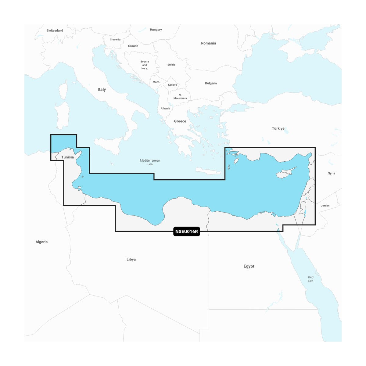 Garmin NSEU016R Mediterranean Sea, Southeast (GN+)