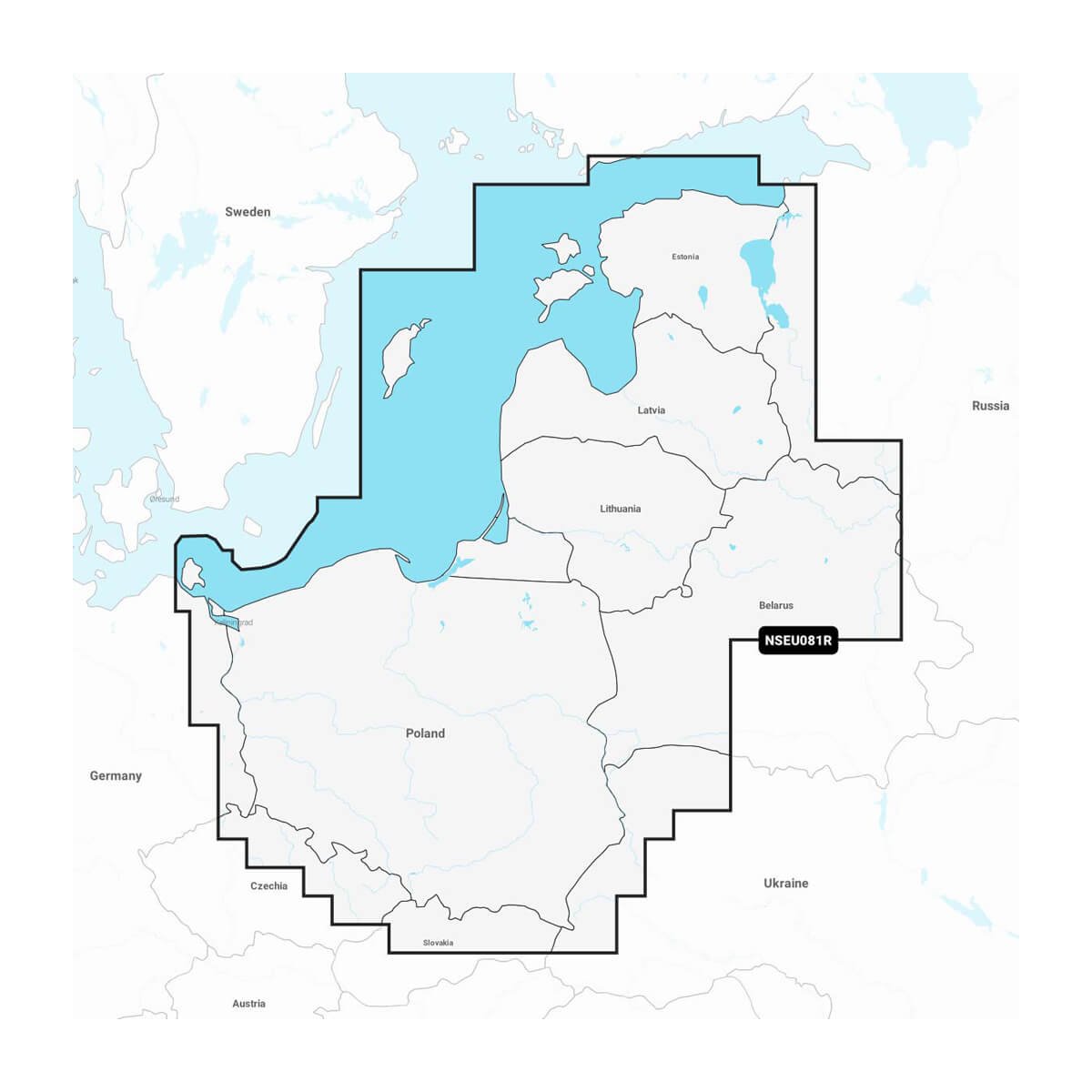 Garmin NSEU081R Baltic Sea, East Coast (GN+)