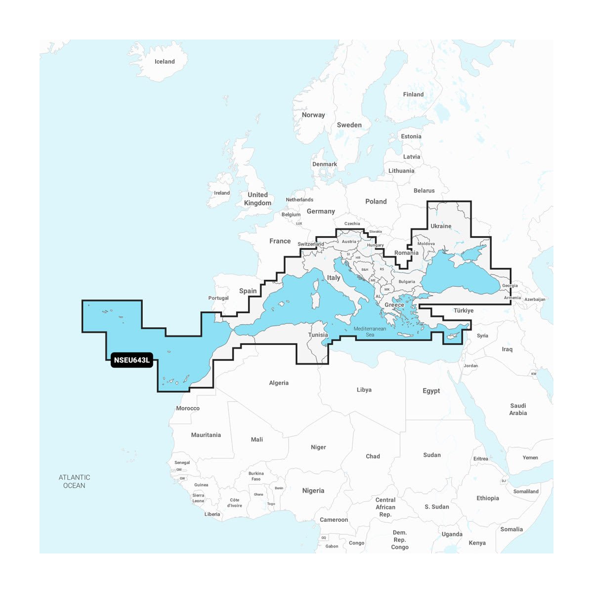 Garmin NSEU643L Mediterranean & Black Sea (GN+)