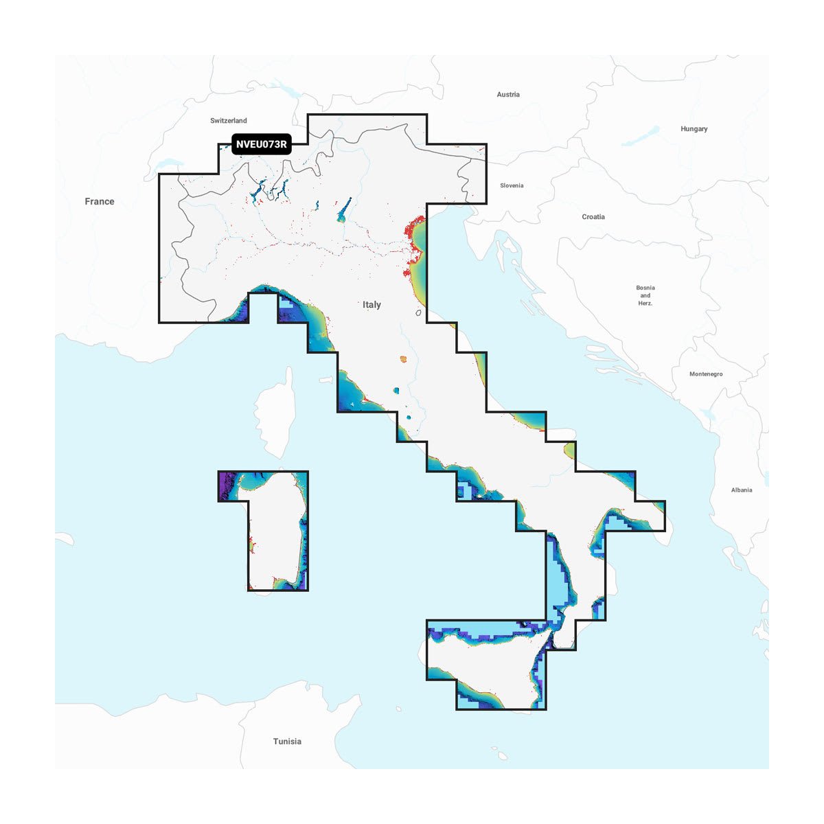 Garmin NVEU073R Italy, Lakes & Rivers (GNV+)