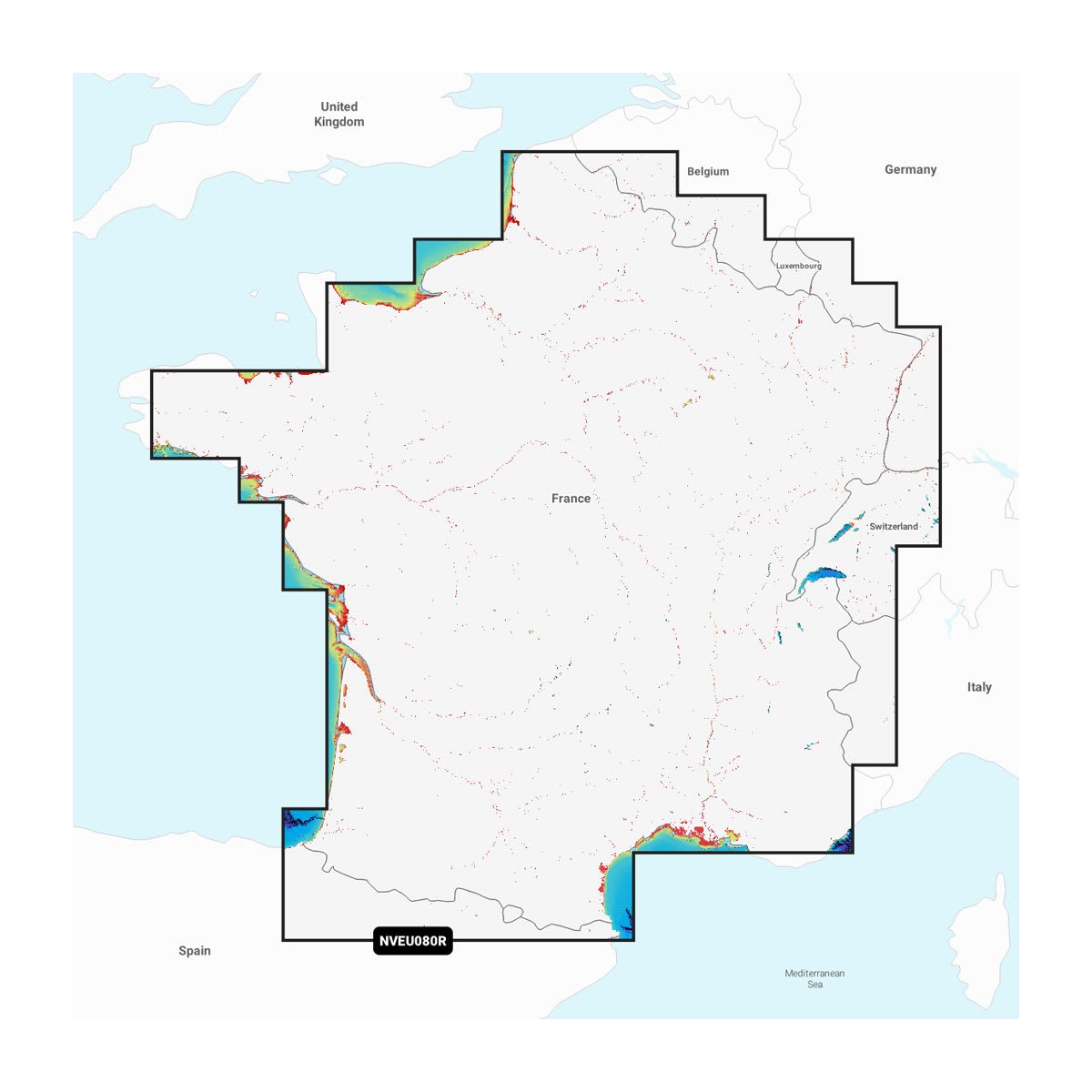 Garmin NVEU080R France, Lakes & Rivers (GNV+)