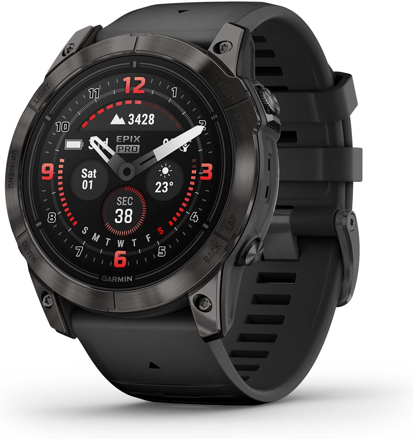 Garmin EPIX PRO (g2), 42mm, Saph, CrbnGryDLC Ti, Black