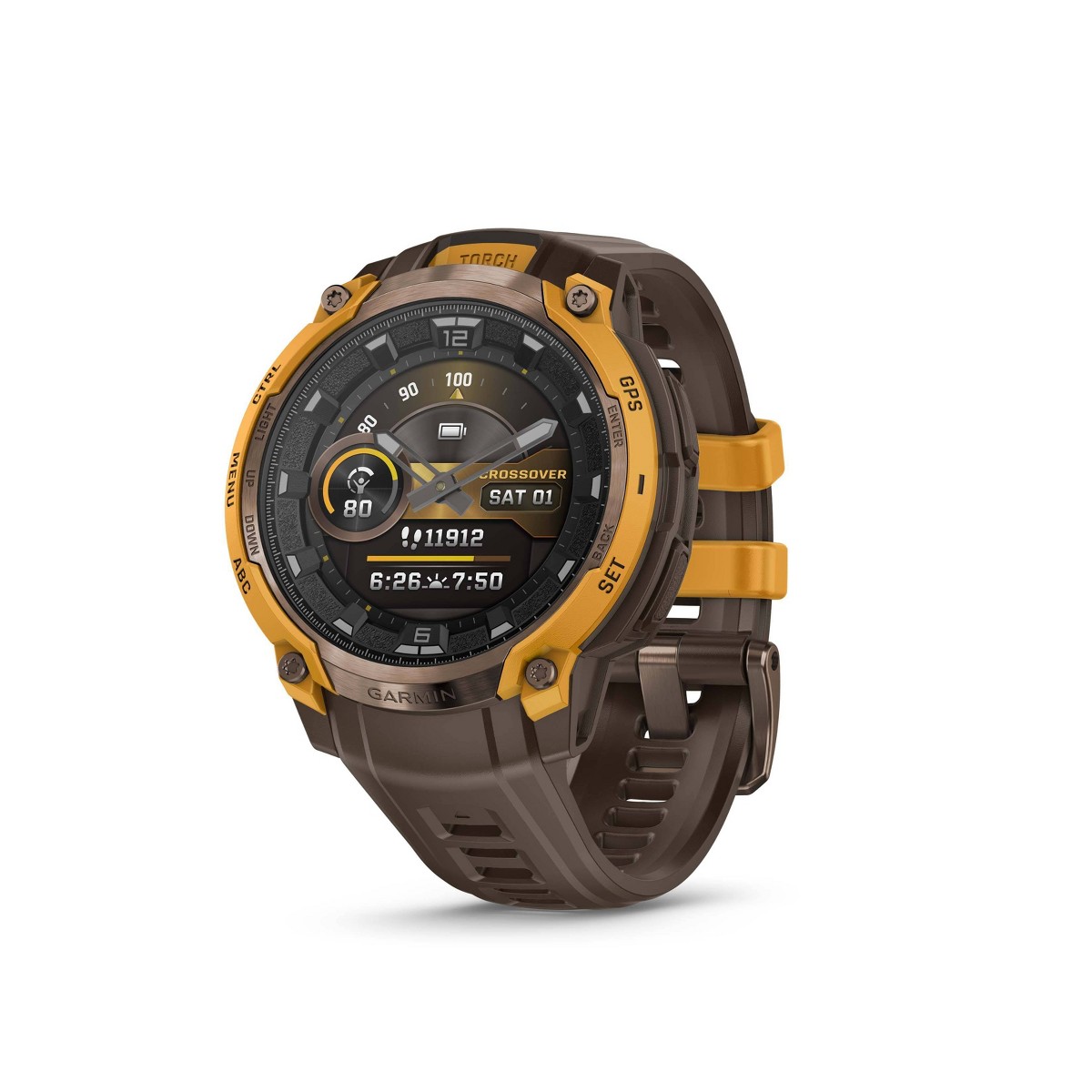 Garmin Instinct Crossover AMOLED, BronzeSunburst/Cocoa, WW
