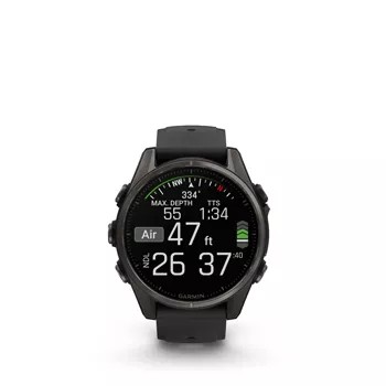 Garmin fenix 8 43mm,AMOLED,Saph,CbnGryTi/Blk,Blk/PblGyBd,AUS/NZ/AFR