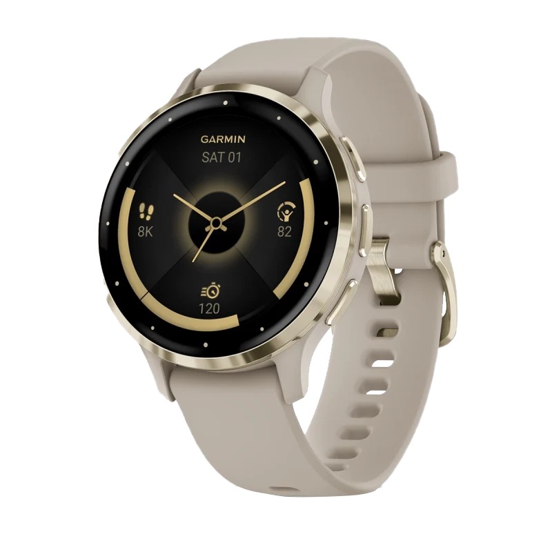 Garmin Venu 3S, GPS, Wi-Fi, French Gray + Soft Gold