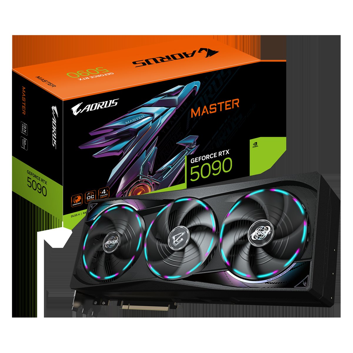 GIGABYTE nVidia GeForce RTX 5090 AORUS MASTER - 32GB GDDR7; 512-Bit Memory Bus; 1x HDMI; 3x DisplayPort; Min 1000W PSU. .