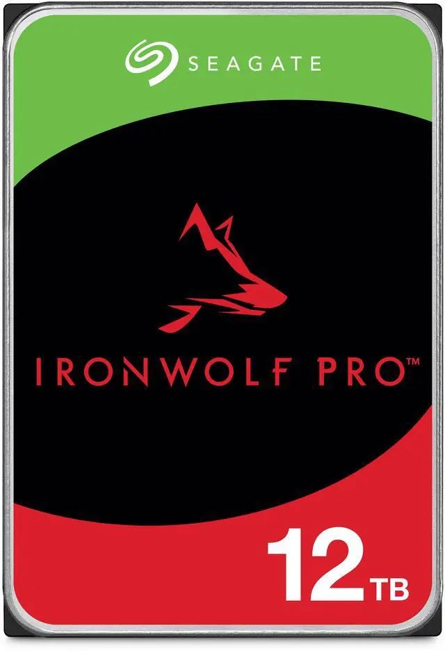 Seagate Ironwolf Pro ST12000NT001 12TB 3.5'' HDD NAS Drives 7200 RPM; SATA 6GB/s Interface; 256MB Cache;550TB/Year; Unlimited Ba