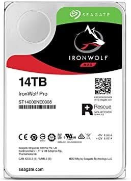 seagate ST14000NE0008 Enterprise Nas hdd ( IronWolf Pro ) , designed for multi-bay NAS systems with Power balance + AcuTrac Technology , Hot-Plug Support design for raid , 14000gb/14Tb , Sata6G , 256mb cache , 7200rpm , sustained data rate - 230mb/sec - 5 years warrenty