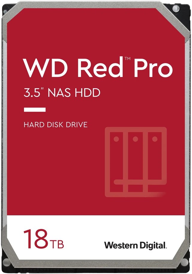 WesternDigital RedPro for NAS WD181KFGX 18000gb/18Tb 7200rpm , 512mb cache ,Sata6G , 3D Active Balance Plus , support 24x drive bays , 300Tb/year , 1m MTBF , sustained data rate - 272mb/sec - 5 years warrenty
