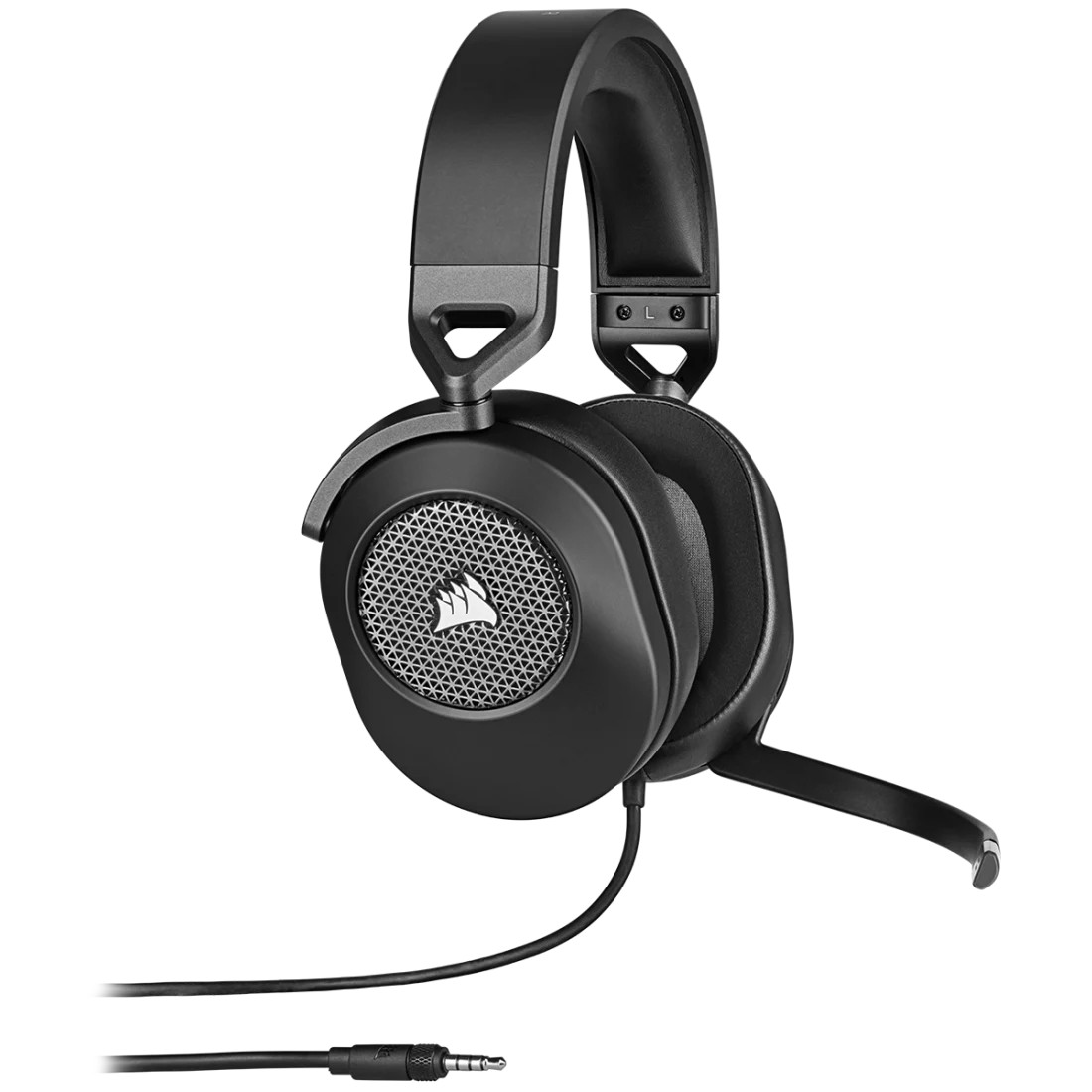Corsair HS65 Premium Carbon Headset; 50mm Audio Drivers; Omnidirectional Mic - Console Ready.