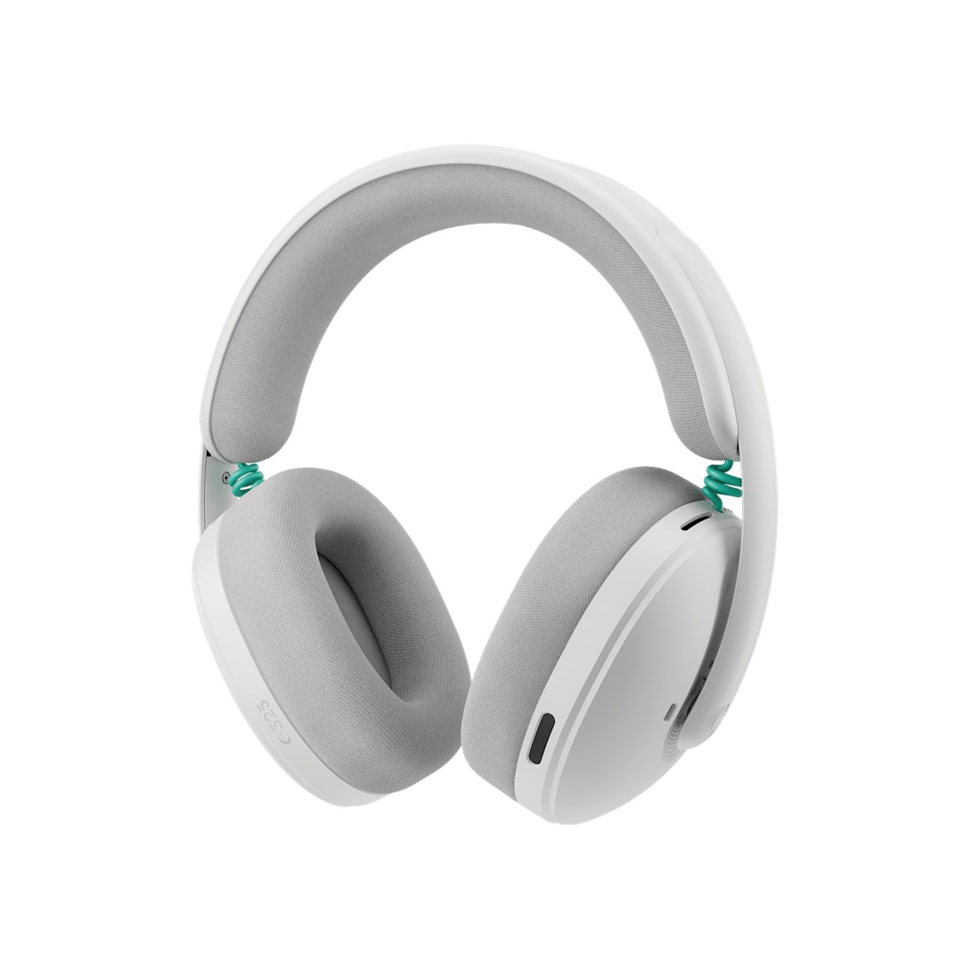 Logitech G325 Wireless + Bluetooth Gaming Headset White - with built-in omnidirectional beamforming mic , 24-bit audio with enhanced bass , on-ear controls ( volume + mute ) , adjustable headband , fabric sound isolating memory foam earcups , 32mm neodymium drivers , built-in rechargeable Li-Ion battery with USB-C charging , 1.8m cable - Wireless + Bluetooth (no adapter included) + USB