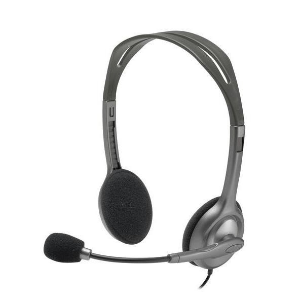 Logitech H111 Stereo Headset Black - with 180 adjustable unidirectional mic , adjustable headband , 2.35m cable - 3.5mm