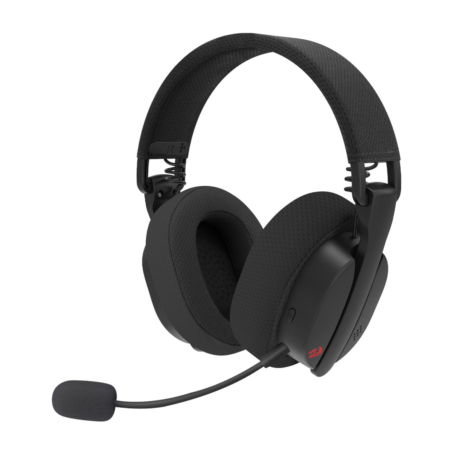 Redragon H888 luce wireless + bluetooth gaming headset Black - with detachable omni directional noise cancelling mic , 7.1 surround sound , on-ear controls ( volume + mute ) , 3x connection modes (wired / wireless / bluetooth) , 40mm drivers , adjustable headband , memory foam fabric earcups , built-in rechargeable battery with USB-C charging , 3.5mm cable - type-c wireless receiver with type-c to type-a converter