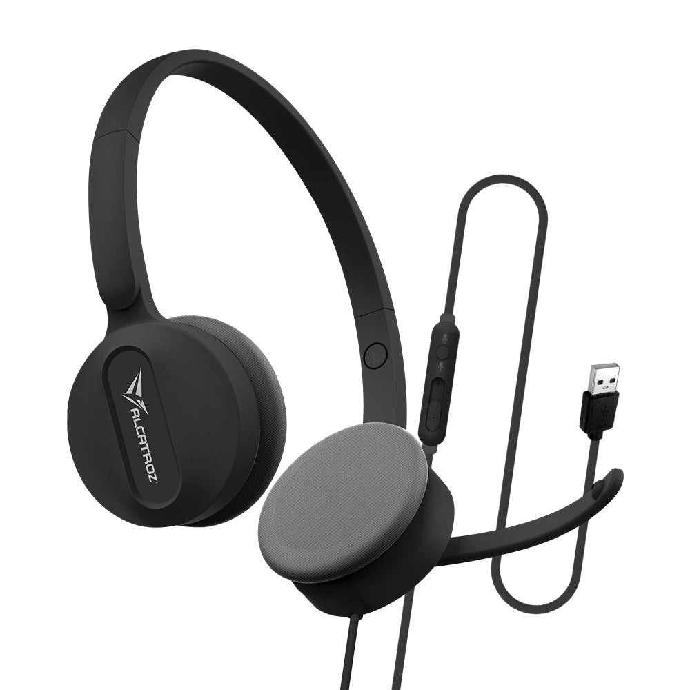 Alcatroz XP 3U USB Headset with Mic - Black