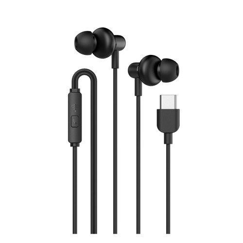 SonicGear Hyperbass Buds 1 Type C Wired Earphones - Black