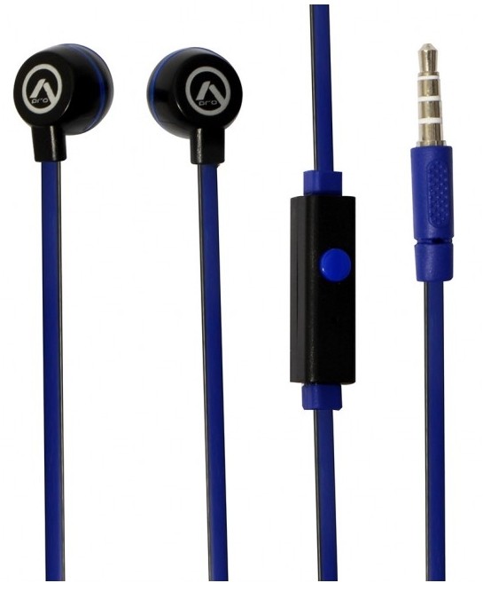 Amplify Pro Vibe Series Earphones With Microphones Black And Blue