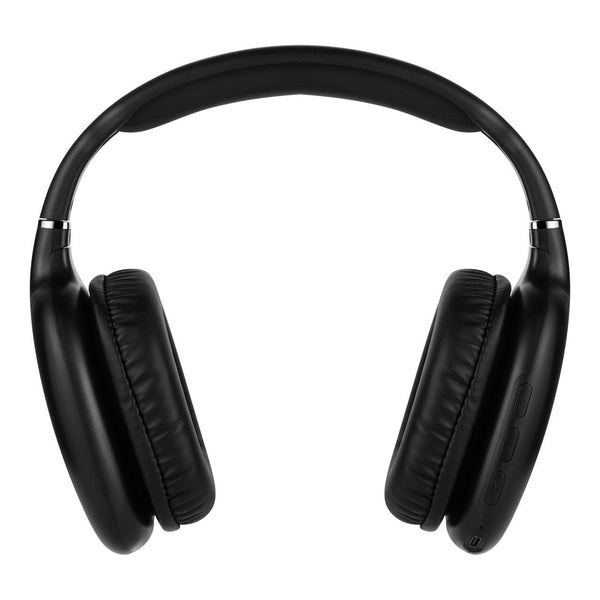 Pro Bass Retro Bluetooth Wireless Headphone with PU Case - Black