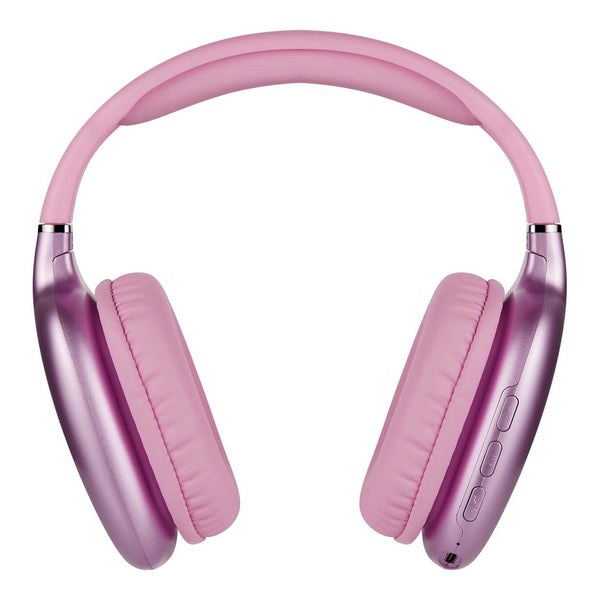 Pro Bass Retro Bluetooth Wireless Headphone with PU Case - Pink