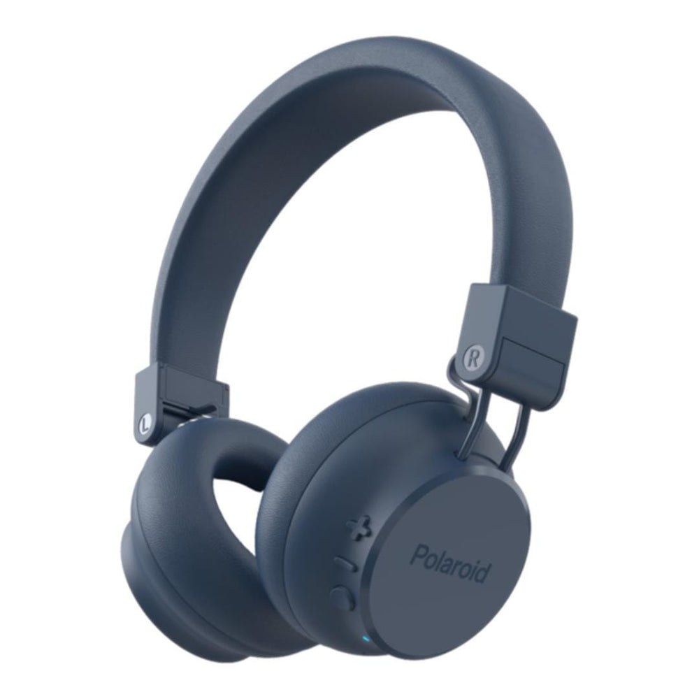 Polaroid Pbh300 Bluethooth 35 Hour Digital Hybrid Noice Cancelling Headphones Blue