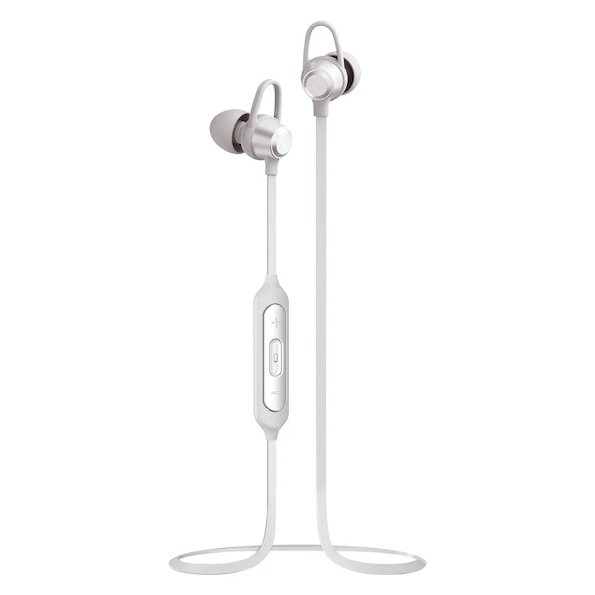 Volkano Rush 2.0 Series Bluetooth Earphones Silver With Mic And Carry Case