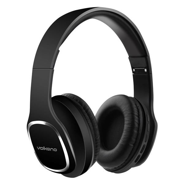 Volkano Phonic Series Bluetooth Full Size Headphones Black With Mic
