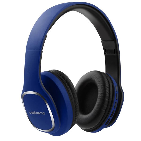Volkano Phonic Series Bluetooth Full Size Headphones Blue