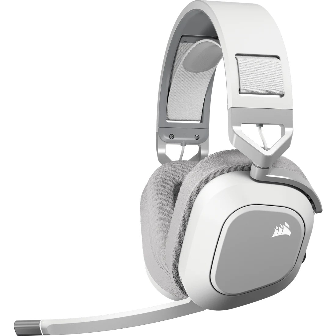 Corsair HS80 MAX WIRELESS Premium White Headset; Spatial Audio; 50mm Audio Drivers; Omni-directional Microphone - PC/ Mac/ PlayStation