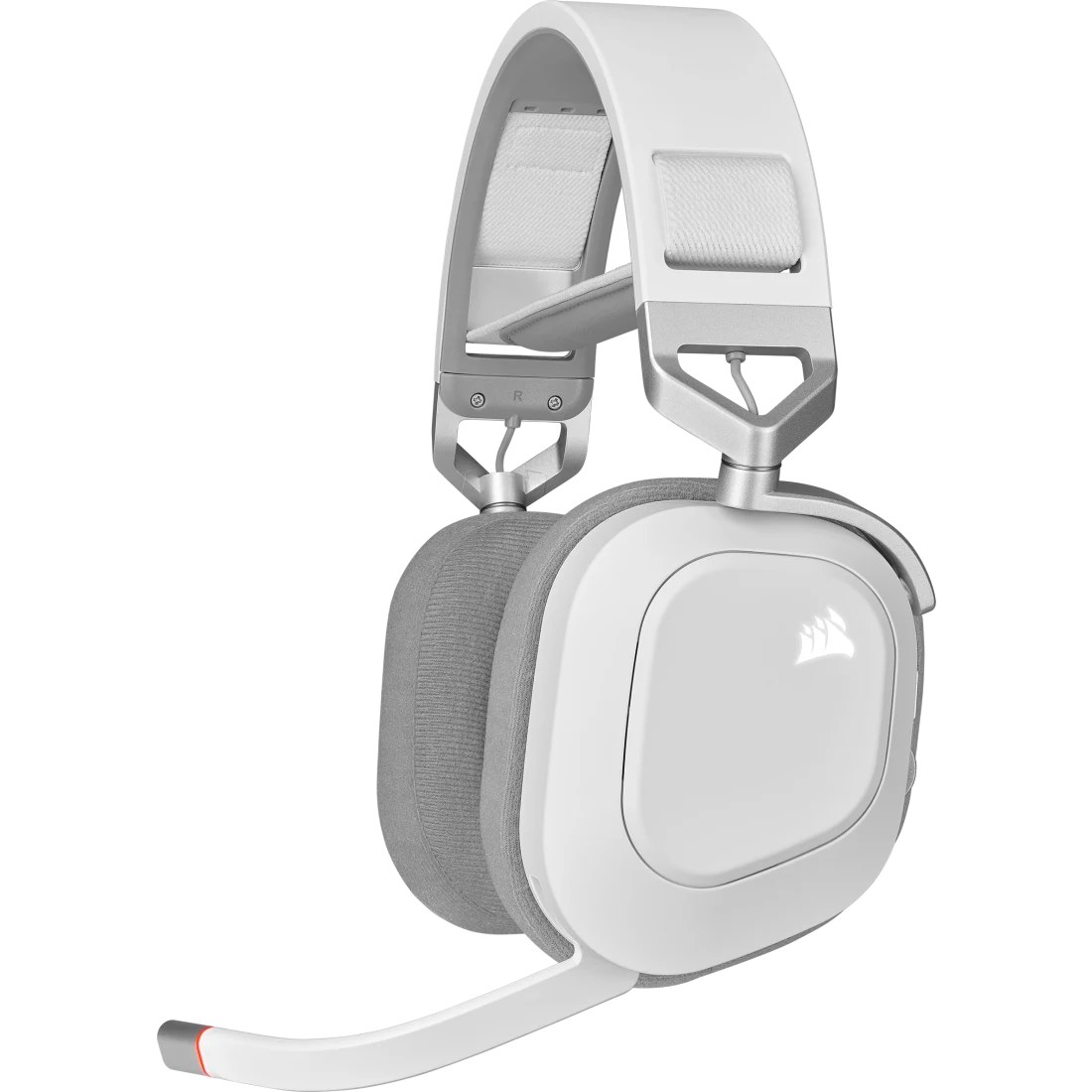 Corsair HS80 RGB WIRELESS Premium White Headset; Spatial Audio; 50mm Audio Drivers; Omni-directional Microphone - PC/ Mac/ PlayStation