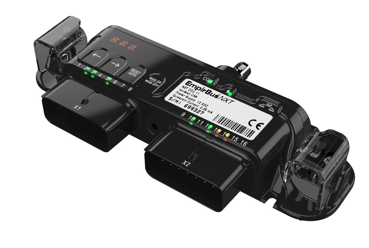 Garmin DCM 12/24V 12V, In 16, Out 16, 18A, Rev. Pol, All output 0,5A minus, 4-20 mA