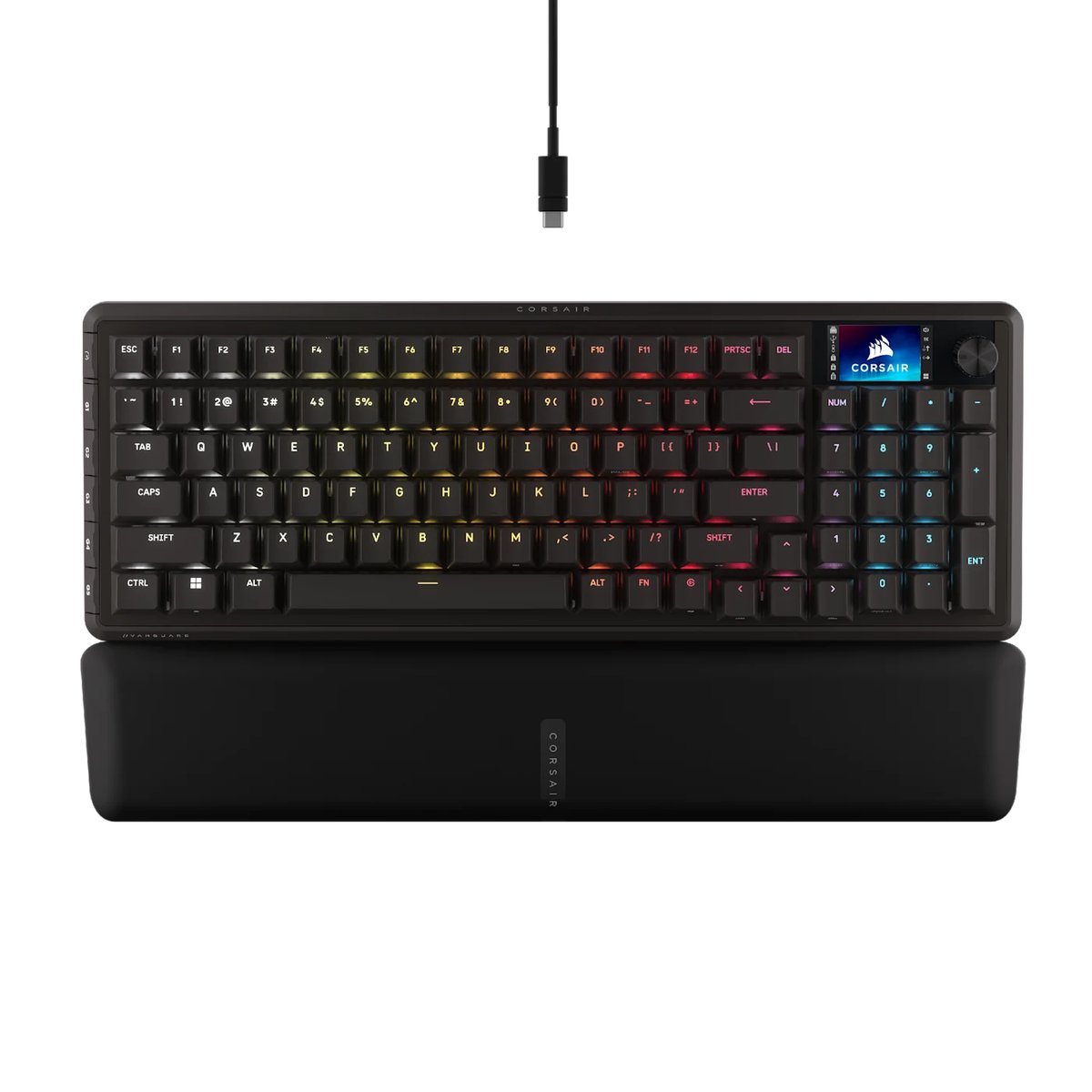 Corsair The VANGUARD PRO 96 Hall Effect Gaming Keyboard from CORSAIR - a full-sized mechanical keyboard that takes personalization to the next level with a stunning LCD screen