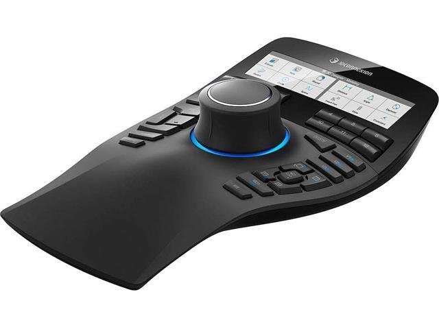 3dconnexion 3DX-700058 / 3DX-700083 SpaceMouse Enterprise KIt - for ultimate 2-hand power ( with extra CadMouse + CadMouse pad + 2-port usb hub ) - 3d mouse/input device for 3d application , with 6DoF ( 6-Degrees-of-Freedom ) sensor + 3x custom view keys , pan+zoom+rotate the 3d model , integrated keypad with full color Lcd for 12 commands + palmrest - upto 31 programmable buttons , also support unix + linux