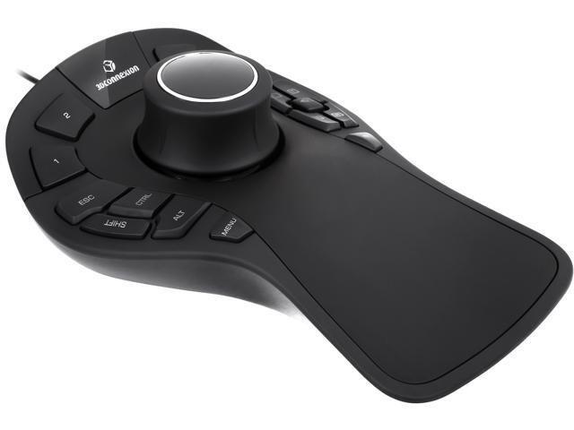 3dconnexion Space Mouse Pro - 3d mouse/input device for 3d application , pan+zoom+rotate the 3d model , integrated keypad with palmrest - upto 15 programmable buttons , also support unix + linux