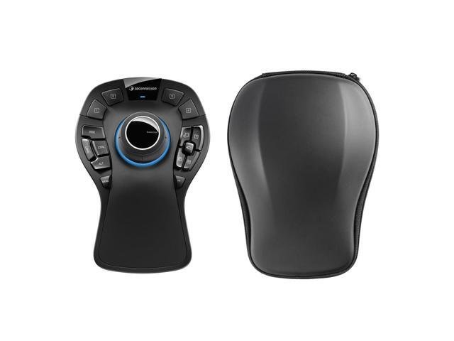 3dconnexion Space Mouse Pro Wireless - USB wired or 2.4Ghz receiver , built-in rechargeable battery , micro-usb receiver - 3d mouse/input device for 3d application , pan+zoom+rotate the 3d model , integrated keypad with palmrest - upto 15 programmable buttons , also support unix + linux