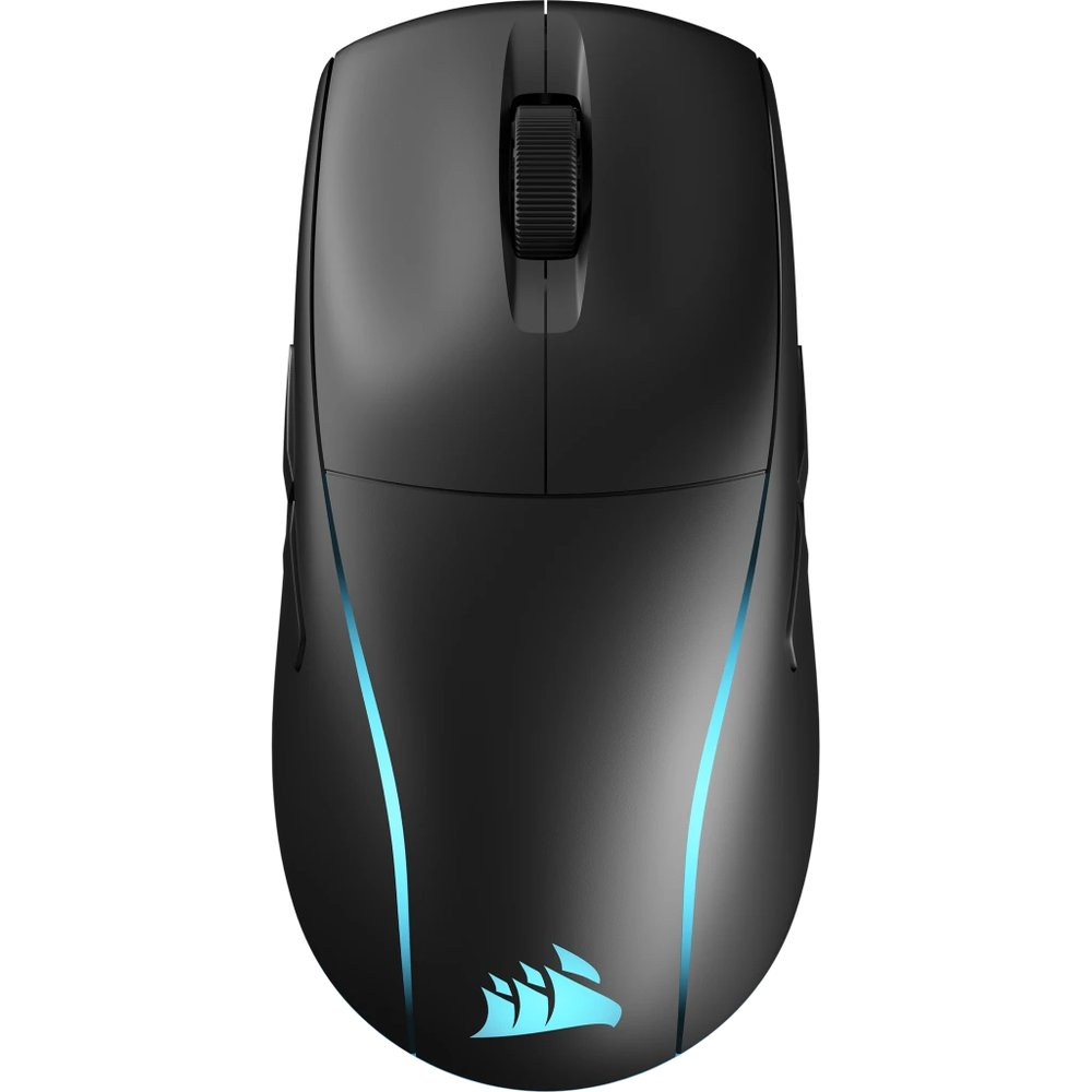 Corsair CH-931D010 M75 Wireless - blacK - 89g lightweight ( wired or 2.4Ghz wireless or bluetooth ) - FPS optical gaming mouse - with customizable RGB (16.8m color) LED in 4 zones , on-board memory , with quickstrike buttons 5 programmable buttons with swappable magnetic side buttons , corsair marksman 26K optical sensor , 100-26000dpi , adjustable in 1 DPi increments , 650iPS , 50G acceleration , 125-8000Hz polling , 8-0.125ms response time - usb - retail pack
