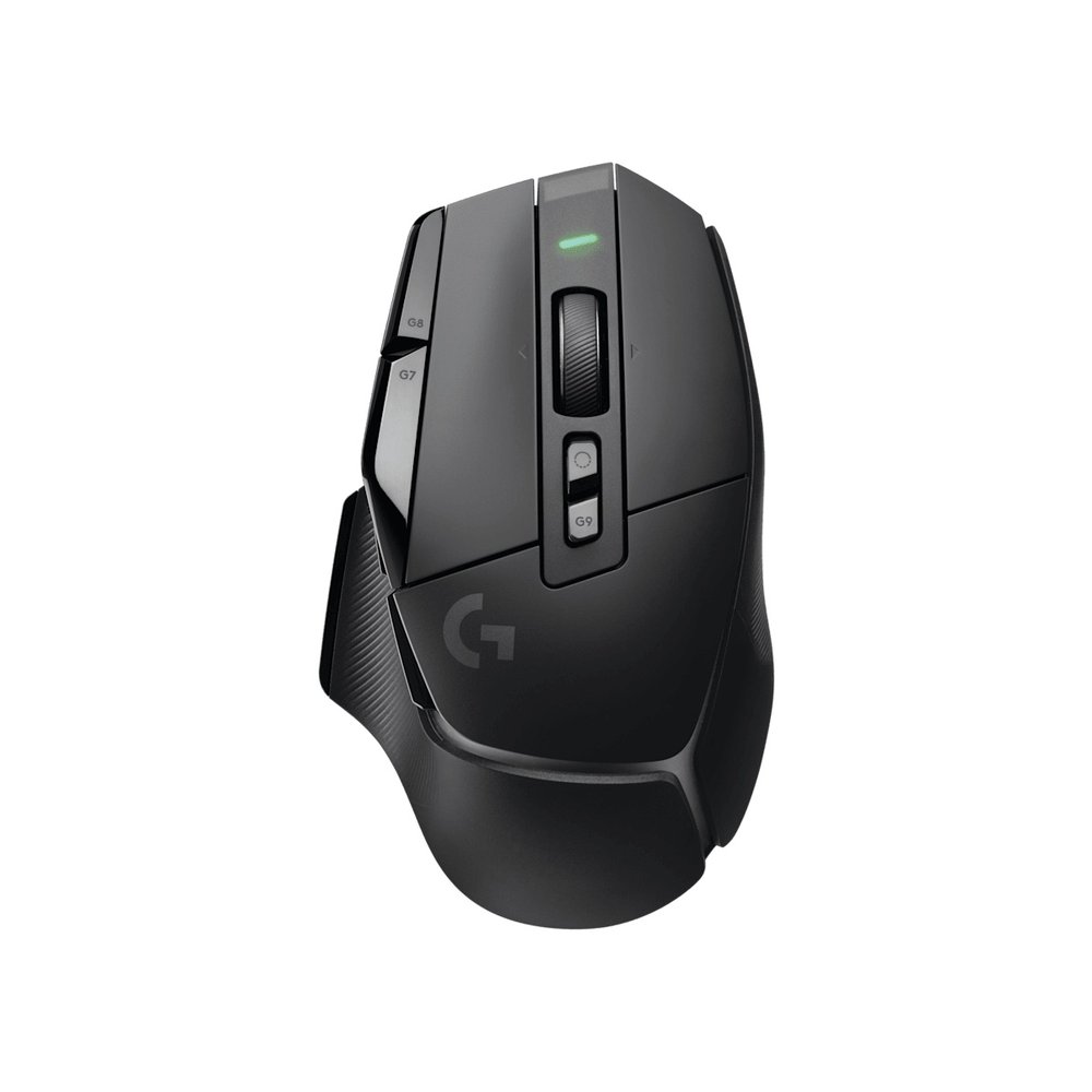 Logitech G502 X lightspeed Wireless Gaming Mouse Black - with Hero 25K sensor , Powerplay wireless charging , Lightforce hybrid optical-mechanical switches , 13 programmable buttons with 5 onboard memory profiles , auto sleep with on/off power switch , dual mode scroll wheel , low-friction PTFE feet , built-in rechargeable Li-Po battery with USB-C charging , 100-25600dpi , 1000Hz polling - usb lightspeed receiver with extension adapter , 2-year warranty