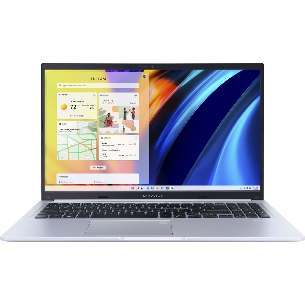 Asus Consumer 15.6-inch FHD (1920 x 1080) 16:9 / AMD Ryzenâ"¢ 5 7430U Processor 2.3GHz (19MB Cache up to 4.3GHz 6 cores 12 Threads) / DDR4 8GB (8GB DDR4 on board + 1x DDR4 SO-DIMM slot) / 512GB M.2 NVMeâ"¢ PCIe® 3.0 SSD / Windows 11 Home / Cool Silver / 1-YR PUR Warranty / ASUS Vivobook 15
