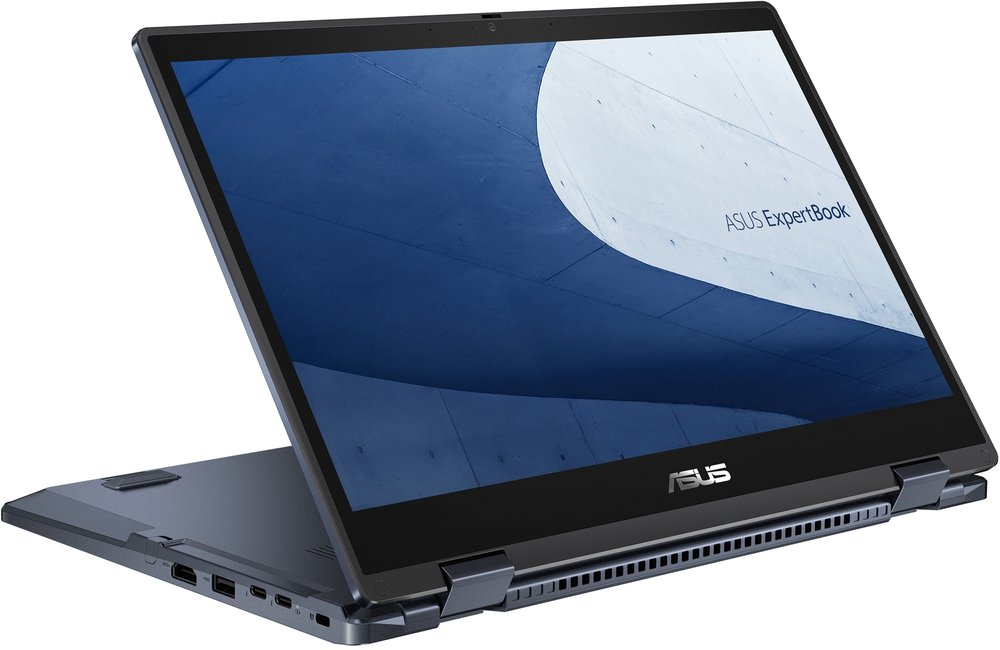 Asus Commercial ASUS EXPERTBOOK B3 FLIP /14.0-inch FHD (1920 x 1080) 16:9 Touch / Intel®   Coreâ"¢ i5-1335U Processor 1.3GHz (12M Cache    up to 4.6GHz  10 cores) / DDR4   16GB (8GB DDR4 on board + 8GB DDR4 SO-DIMM) / 512GB M.2 NVMeâ"¢ PCIe® 4.0   SSD / 4G LTE / SIM card slot / Incl. Stylus / TPM 2.0 / Windows 11 Pro / Star   Black / 1Y ON-SITE NBD