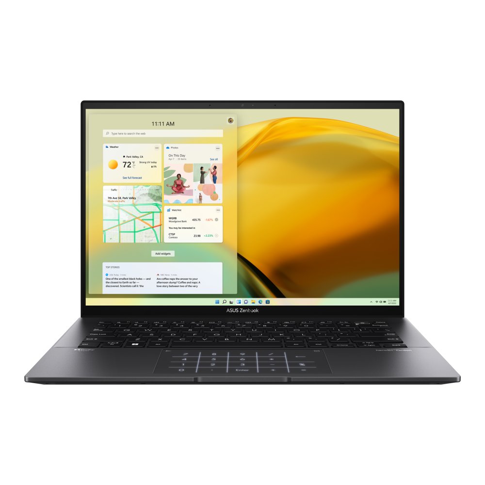 Asus Consumer ASUS Zenbook 14 OLED / 14.0-inch 2.8K (2880 x 1800) OLED 16:10 / AMD Ryzenâ"¢ 5 7530U Processor 2.0GHz (19MB Cache up to 4.5 GHz 6 cores 12 Threads) / 8GB LPDDR4X on board / 512GB M.2 NVMeâ"¢ PCIe® 3.0 SSD / Windows 11 Home / 1YR PUR / Jade Black / Incl. Sleeve /