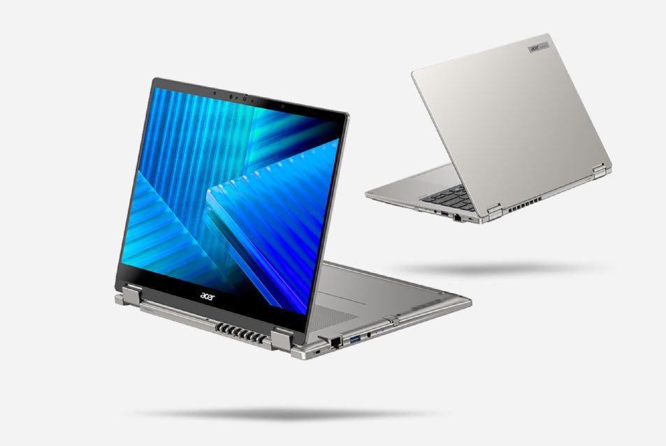 Acer Spin 2 TMP214RN-51-TCO-561C 14" WUXGA IPS 120Hz Touch Intel   Core 5 processor 320 16 GB DDR5 Memory (1 DIMM slot only) 512GB PCIe NVMe SSD   Micro SD card reader WIFI7+BT WIFI 7 2x2 BE+BT IR+5MP Camera BAckLit KB and   FRP Active Stylus 53Wh Li-ion battery 100W TypeC adapter Windows 11 Pro 3   Years on Site